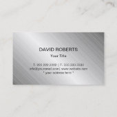 Bau-modernes Metallplattenberufliches Visitenkarte (Rückseite)