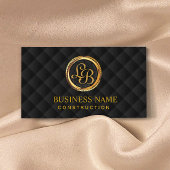 Bau Monogram Gold Initials Logo Modern Visitenkarte