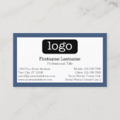 Bau oder Architektur - Blueprint und Logo Visitenkarte (Rückseite)