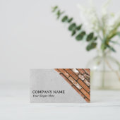 Bau oder Architektur von Betonmauerwerk und Ziegel Visitenkarte (Stehend Vorderseite)