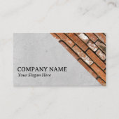 Bau oder Architektur von Betonmauerwerk und Ziegel Visitenkarte (Vorderseite)