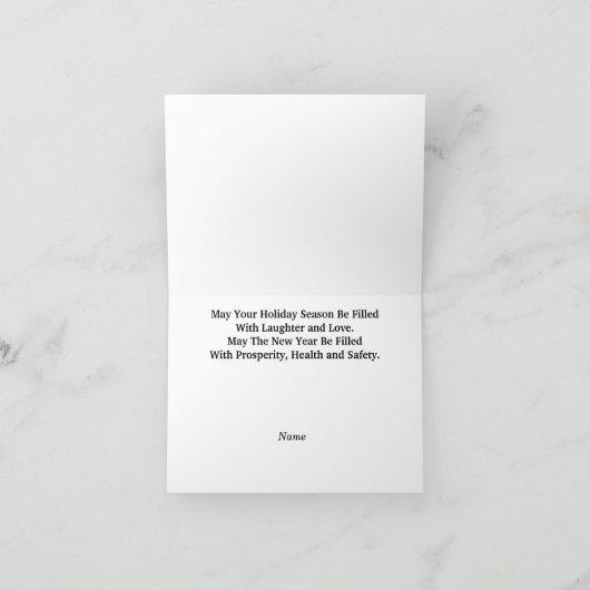 Bau- oder Straßenbauweihnachtskarte Karte (Innenseite)