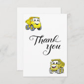 Bau Party Blank Dankeschön Karten (Vorne/Hinten)