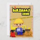 Bau-Party Einladung (Vorderseite)