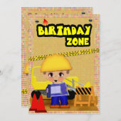 Bau-Party Einladung (Vorne/Hinten)