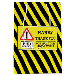 Bau-Party-Gastarbeiter chervon Geschenktasche Mittlere Geschenktüte