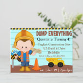 Bau-Party laden ein Einladung (Stehend Vorderseite)