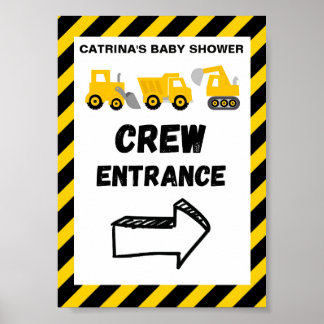 Bau-Party-Schild Poster