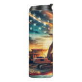 Bau - Patriotische Fahne Thermosbecher (Nach links gedreht)