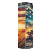 Bau - Patriotische Fahne Thermosbecher (Rückseite)