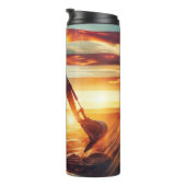 Bau - Patriotische Fahne Thermosbecher (Nach rechts gedreht)