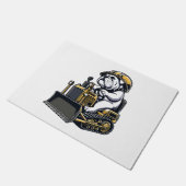 Bau Pup Bulldog Builder Fußmatte (Schrägansicht)