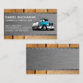 Bau | Rundschreiben | Stahlholz | Dump Truck Visitenkarte (Vorne/Hinten)