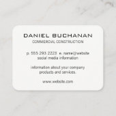 Bau/Säge und Holz Visitenkarte (Rückseite)