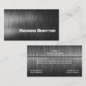 Bau schwarz-graue Metallbearbeitung Visitenkarte (Vorne/Hinten)