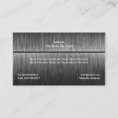 Bau schwarz-graue Metallbearbeitung Visitenkarte (Rückseite)