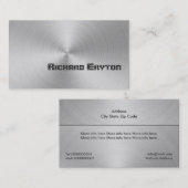 Bau schwarz-graue Metallbearbeitung Visitenkarte (Vorne/Hinten)