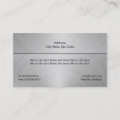 Bau schwarz-graue Metallbearbeitung Visitenkarte (Rückseite)