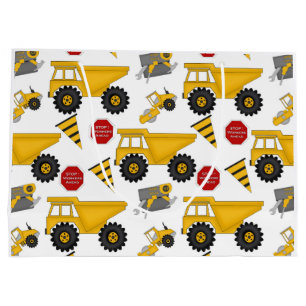 Bau-Set, Spaß-Geschenk-Tasche - groß, glatt Große Geschenktüte