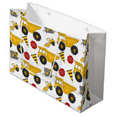 Bau-Set, Spaß-Geschenk-Tasche - groß, glatt Große Geschenktüte (Vorderseite Schrägansicht)