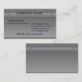 Bau-silbernes Metall prägeartiger Klassiker Visitenkarte (Vorne/Hinten)