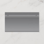 Bau-silbernes Metall prägeartiger Klassiker Visitenkarte (Rückseite)