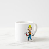 Bau-Strichmännchen Espressotasse (Vorderseite Rechts)