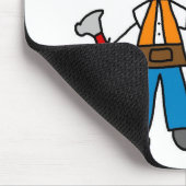 Bau-Strichmännchen Mousepad (Ecke)