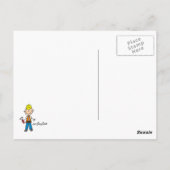 Bau-Strichmännchen Postkarte (Rückseite)