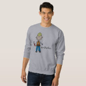 Bau-Strichmännchen Sweatshirt (Vorne ganz)