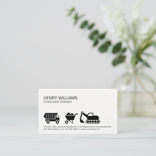 Bau Terminkarte (Stehend Vorderseite)