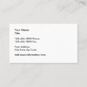 Bau-Thema Visitenkarte (Rückseite)