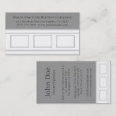 Bau-Tischler Wainscotting Formteil Visitenkarte (Vorne/Hinten)