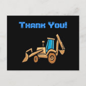 Bau Traktor, Geburtstag Danke! Postkarte (Vorderseite)