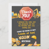 Bau, Truckfahrer Vielen Dank Karte (Vorderseite)