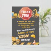 Bau, Truckfahrer Vielen Dank Karte (Stehend Vorderseite)