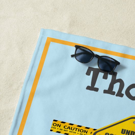 Bau-Trucks Hard Hat Backhoe Bulldozer Strandtuch (Beispiel)