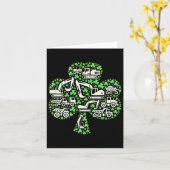 Bau Trucks St Patricks Day Boys Kids Exit Karte (Gelbe Blume)