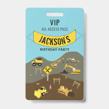 Bau-Trucks Website Thema Geburtstagsparty