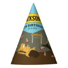 Bau-Trucks Website Thema Geburtstagsparty Partyhütchen