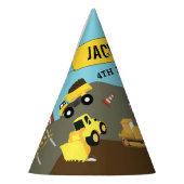 Bau-Trucks Website Thema Geburtstagsparty Partyhütchen (Links)