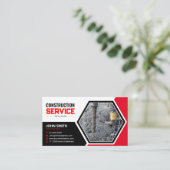 Bau, Umbau, Beton, Dachdeckung, Bau Visitenkarte (Stehend Vorderseite)