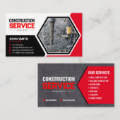 Bau, Umbau, Beton, Dachdeckung, Bau Visitenkarte (Vorne/Hinten)