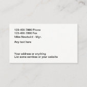 Bau-Umgestaltung Visitenkarte (Rückseite)