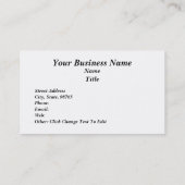 Bau und Auftragnehmer Visitenkarte (Rückseite)