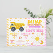 Bau- und Groovy-Joint-Geburtstag Einladung (Stehend Vorderseite)