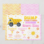 Bau- und Groovy-Joint-Geburtstag Einladung (Vorne/Hinten)