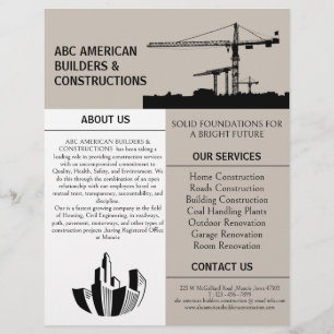 Bau- und Konstruktionswerbung Promotional Flyer