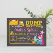 Bau und Meerjungfrau-gemeinsame Einladung (Stehend Vorderseite)