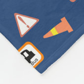 Bau und Straßenschilder blau. Fleecedecke (Ecke)